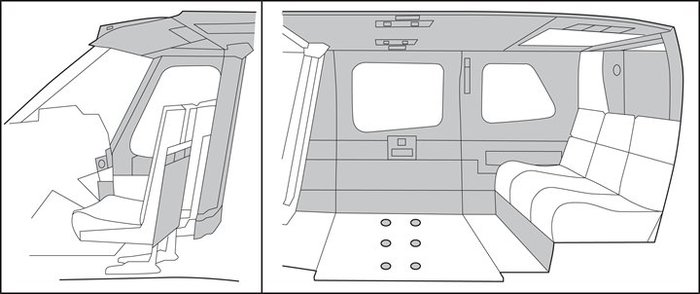 Bell 222 Interior Trim Complete Kits