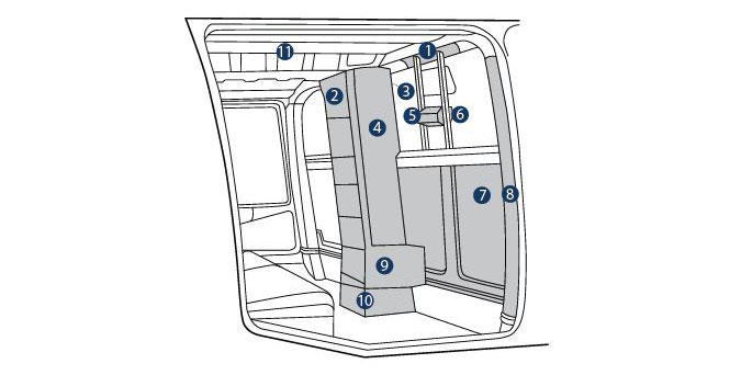 Bell 206B Interior Trim Center Section