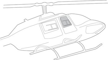 Bell 206A, B, Flat Crew Windows - Aeronautical Accessories